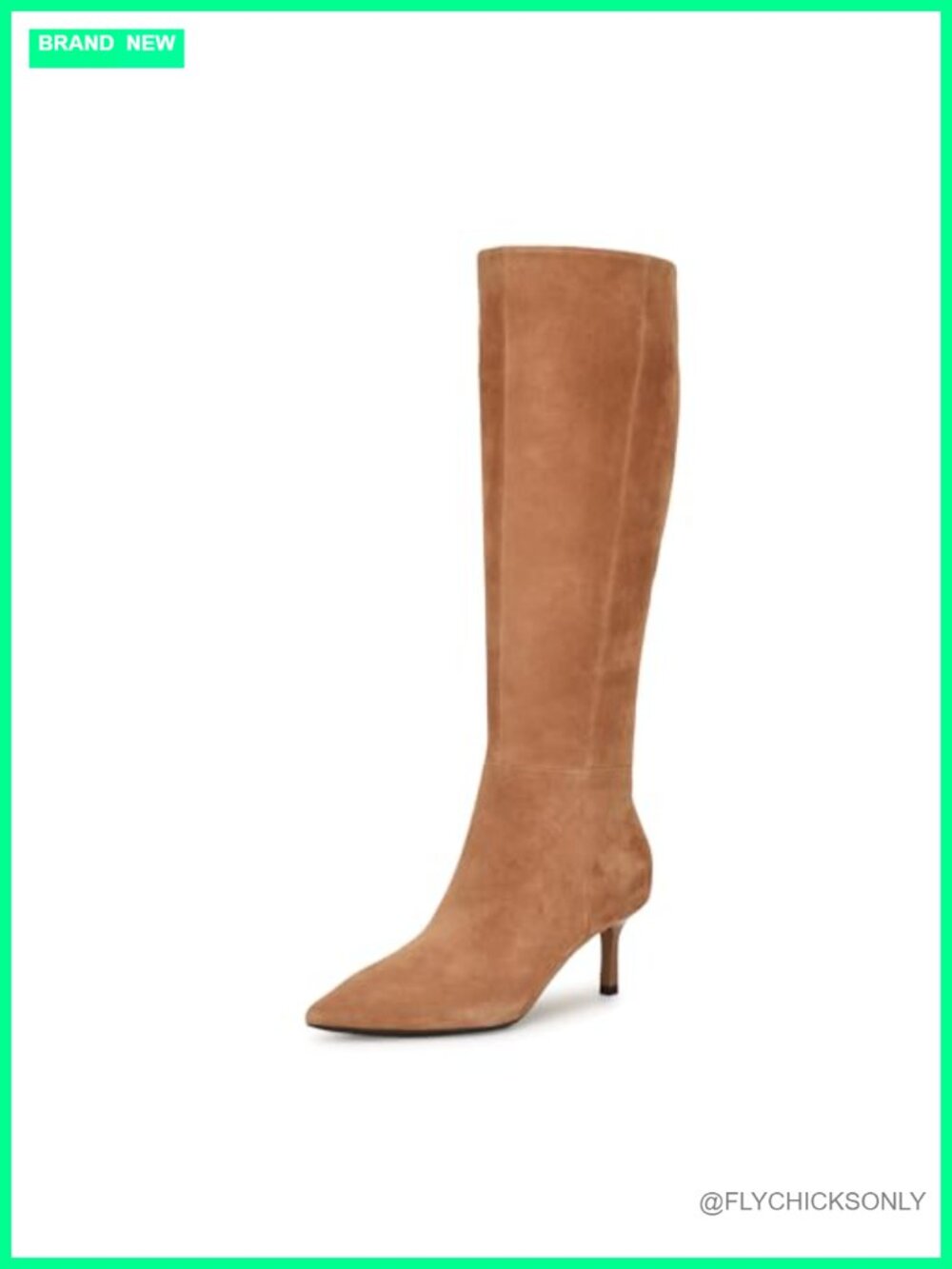 Nine West Kimdee Suede Wide Calf Knee High Dress Boots